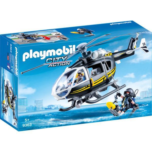 Конструктор игровой Playmobil «Полиция: Тактическое подразделение - вертолёт» (арт. 9363)