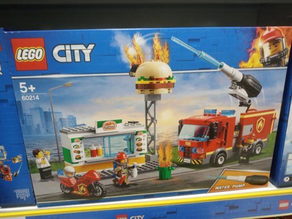 Конструктор LEGO City (арт. 60214) «Пожарные: Пожар в бургер-кафе»