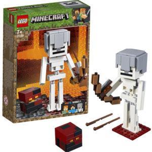 Конструктор LEGO Mineсraft (арт. 21150) «Большие фигурки Minecraft: скелет с кубом магмы»