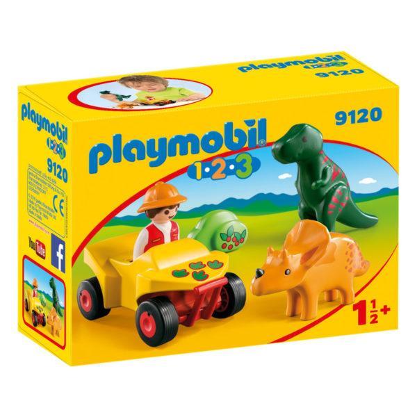 Конструктор Playmobil «1.2.3.: Исследователь с динозаврами» (арт. 9120)