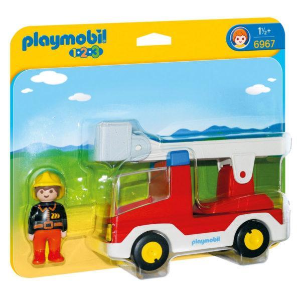 Конструктор Playmobil 1.2.3. «Пожарная машина с лестницей» (арт. 6967)