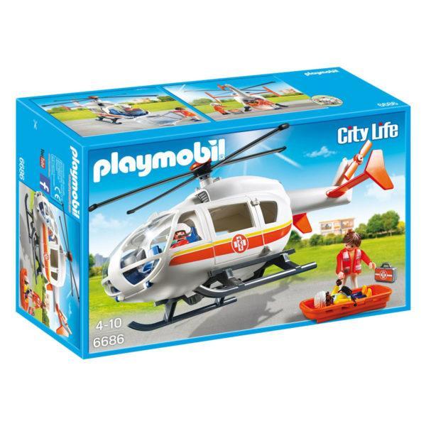 Конструктор Playmobil «Детская клиника: Вертолёт скорой помощи» (арт. 6686)