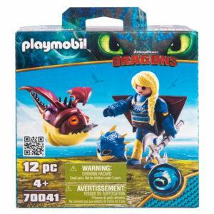 Конструктор Playmobil Драконы III: Астрид в летном костюме с Объедалой