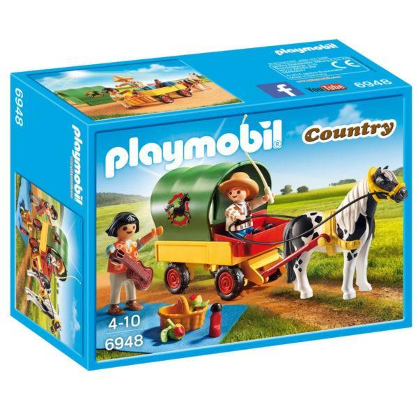 Конструктор Playmobil Ферма Пони: Пикник с коневозкой