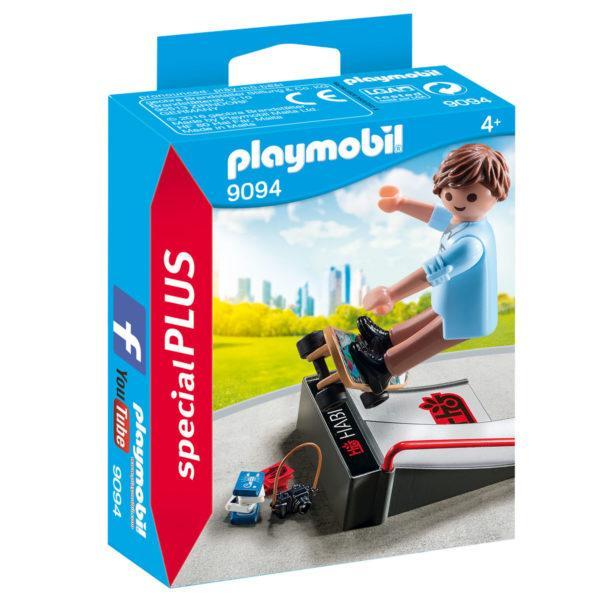 Конструктор Playmobil Экстра-набор: Скейтбордист с пандусом