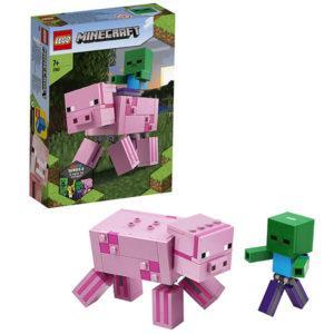 Конструктор LEGO Minecraft (арт. 21157) «Большие фигурки Minecraft: Свинья и Зомби-ребёнок»