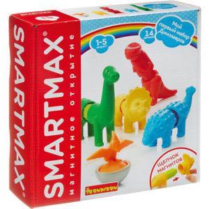 Магнитный конструктор Bondibon SmartMax «Мой первый набор динозавров» (14 деталей)